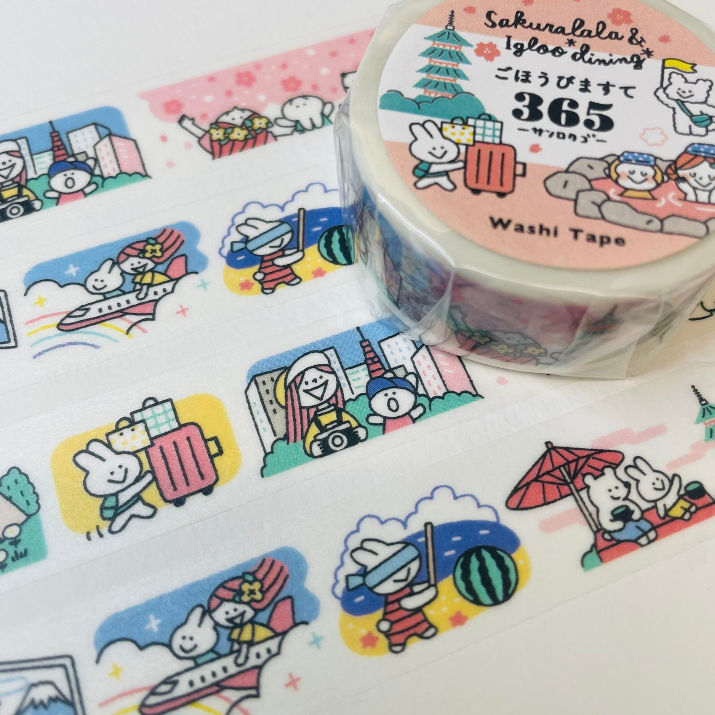 Sakuralala x Igloo*Dining* Gohobi Maste 365 Washi Tape - Adventure in Japan