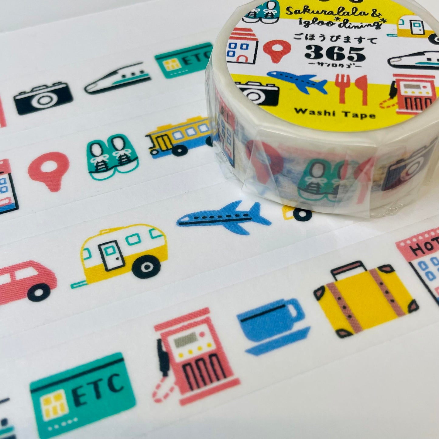 Sakuralala x Igloo*Dining* Gohobi Maste 365 Washi Tape - Adventure Icons