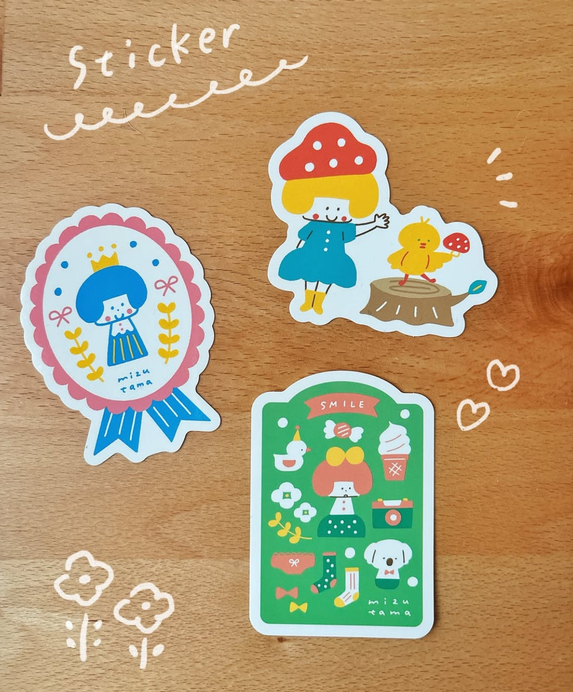 [BUNGUJOSHI 2025] Mizutama x Bungu Tsutaya Die-Cut Stickers