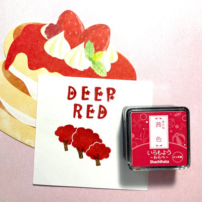 Shachihata Iromoyo Warabe Mini Ink Pads - Pink & Red Series