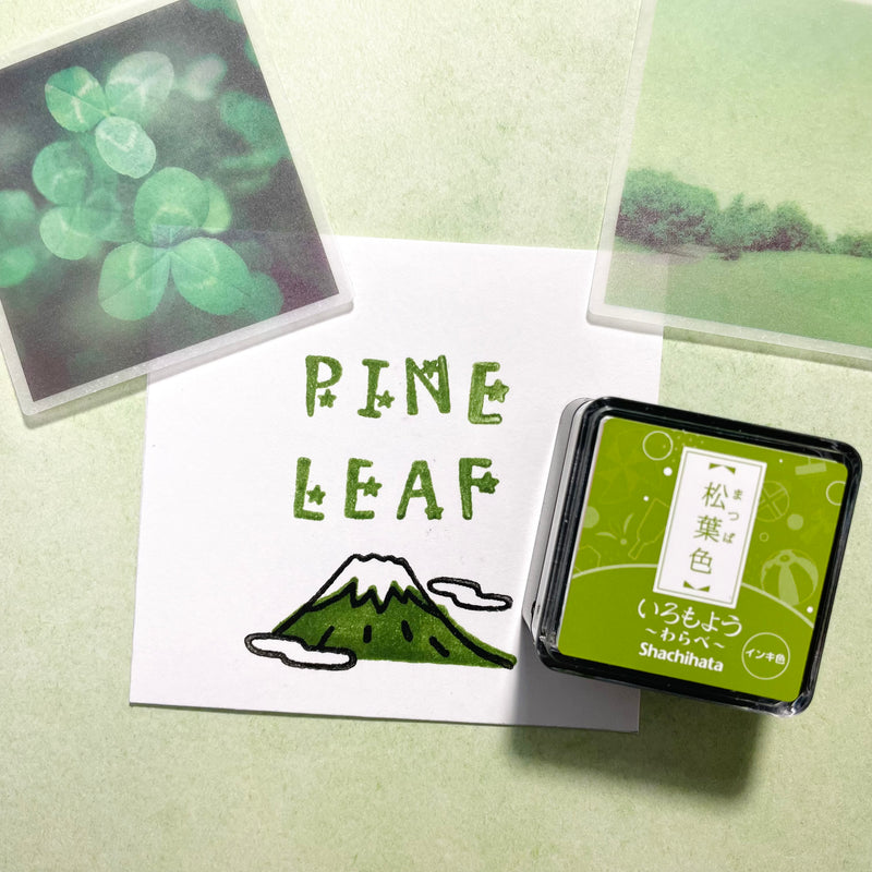 Shachihata Iromoyo Warabe Mini Ink Pads - Green Series