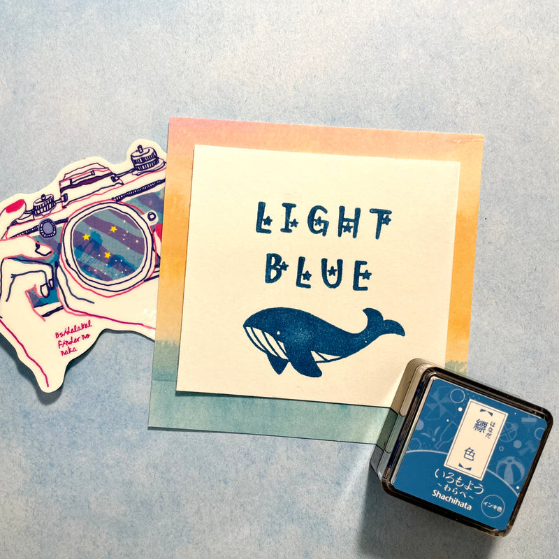 Shachihata Iromoyo Warabe Mini Ink Pads - Blue Series
