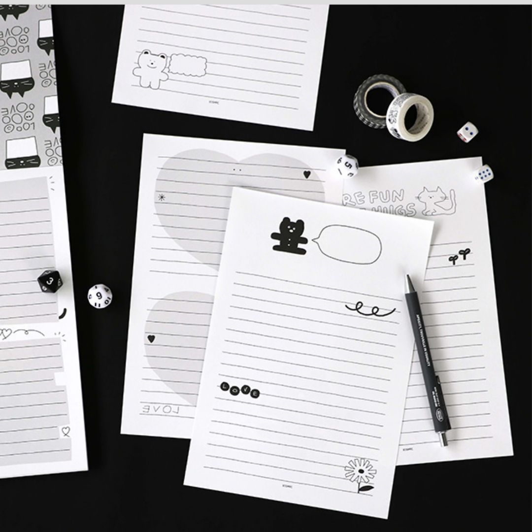 Iconic Doodle B5 Lined Letter Pads