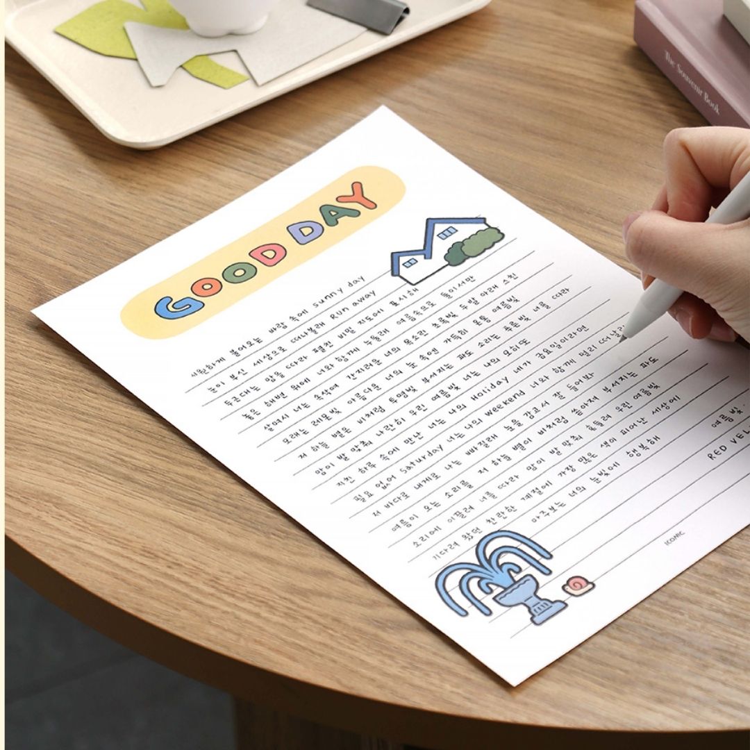 Iconic Doodle B5 Lined Letter Pads