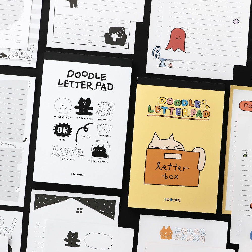 Iconic Doodle B5 Lined Letter Pads