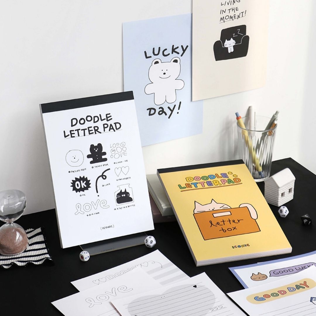 Iconic Doodle B5 Lined Letter Pads