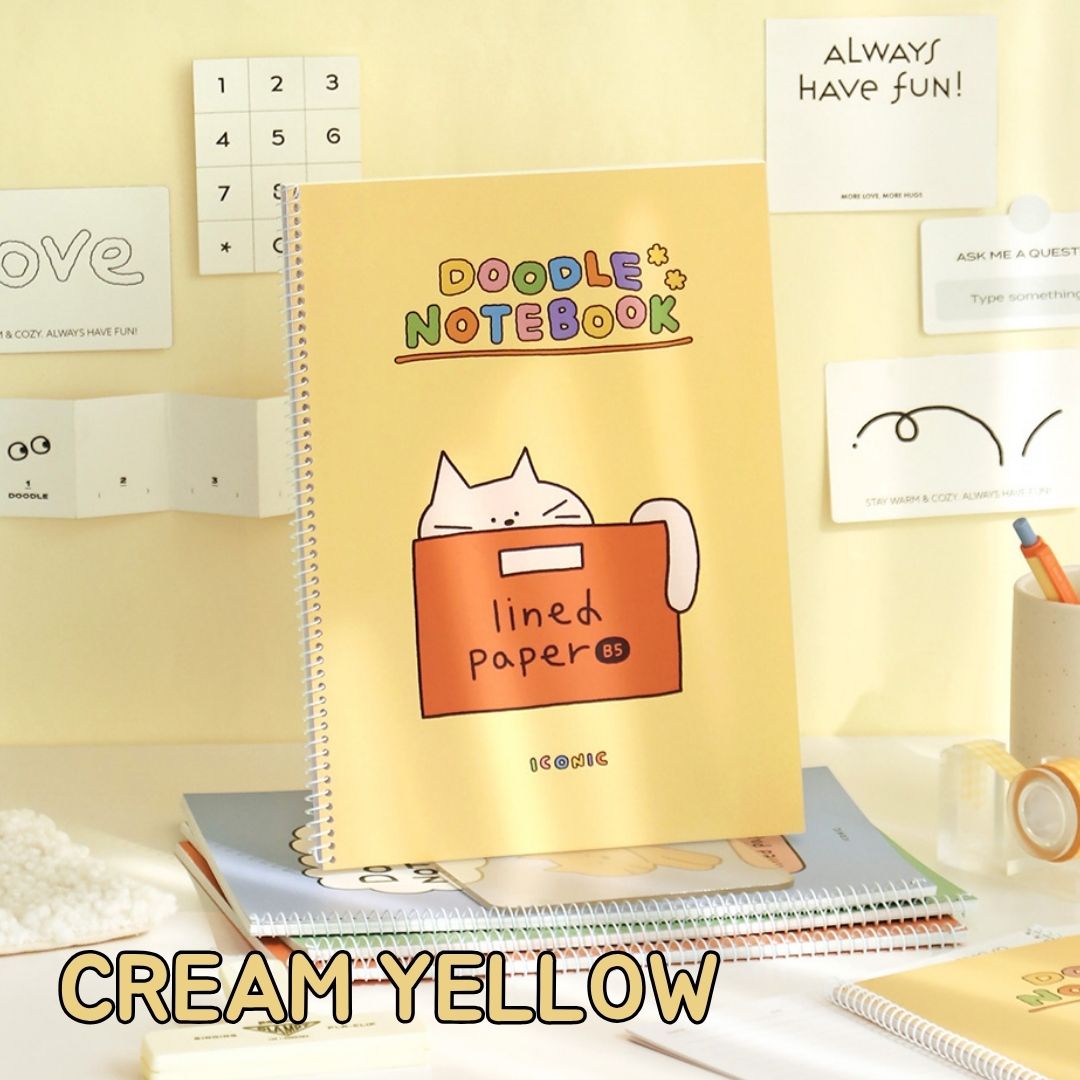 Iconic Doodle B5 Lined Notebooks