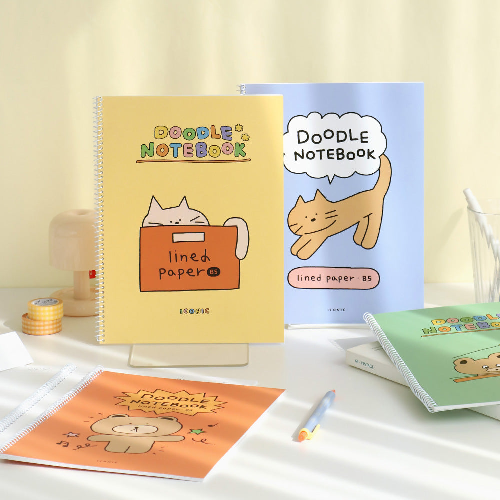 Iconic Doodle B5 Lined Notebooks