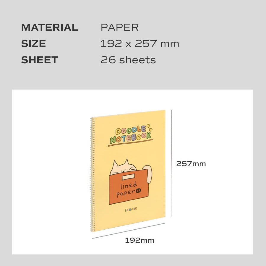 Iconic Doodle B5 Lined Notebooks
