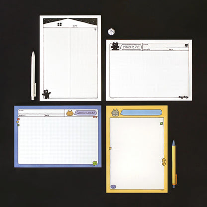 Iconic Doodle B5 Grid Notepads