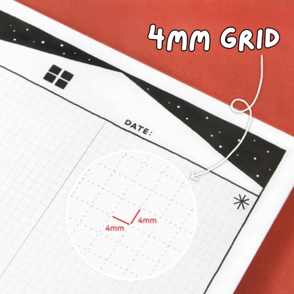Iconic Doodle B5 Grid Notepads