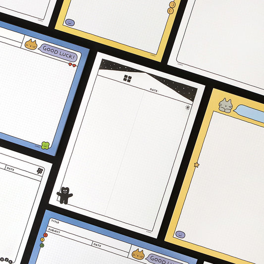 Iconic Doodle B5 Grid Notepads