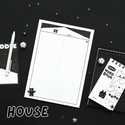 Iconic Doodle B5 Grid Notepads