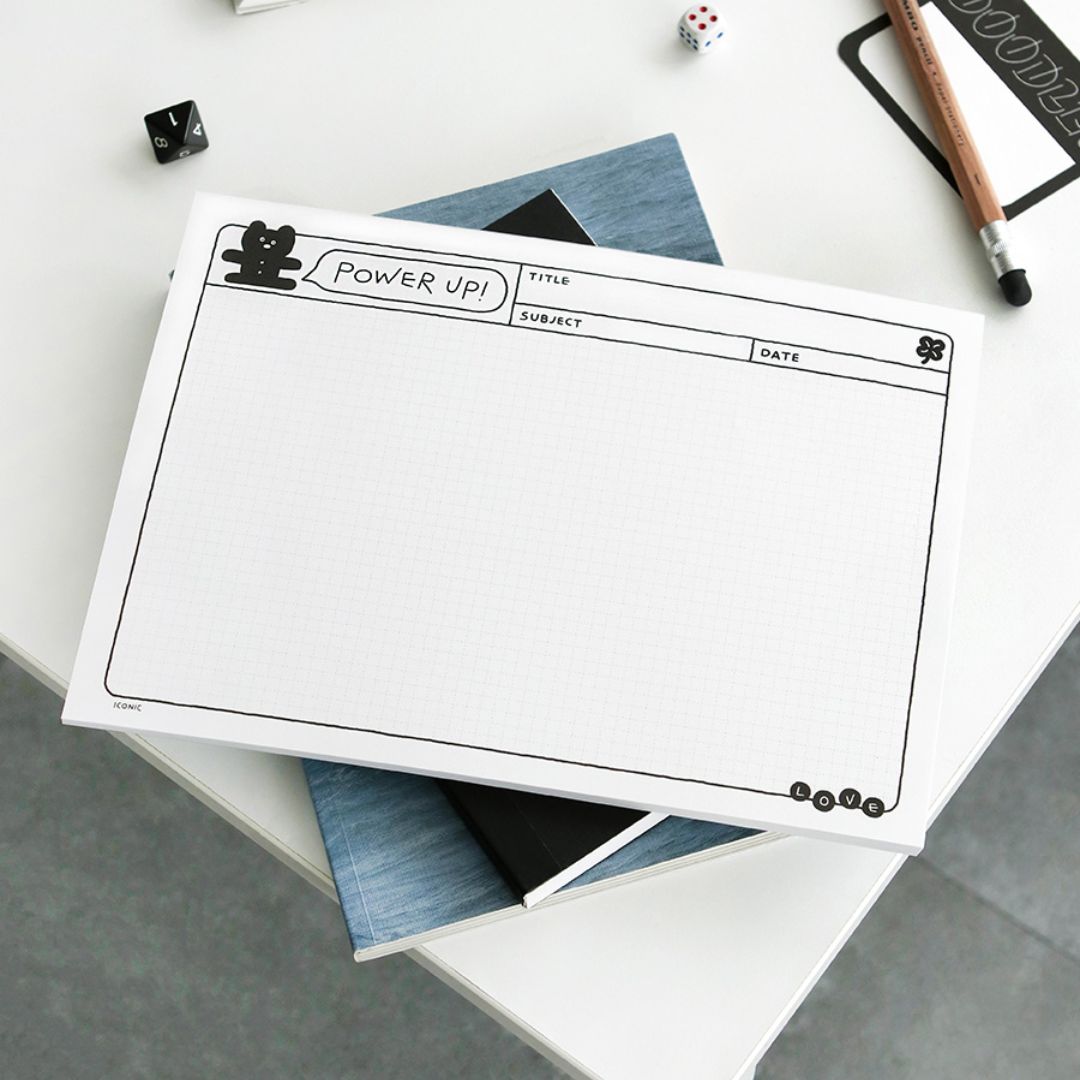 Iconic Doodle B5 Grid Notepads