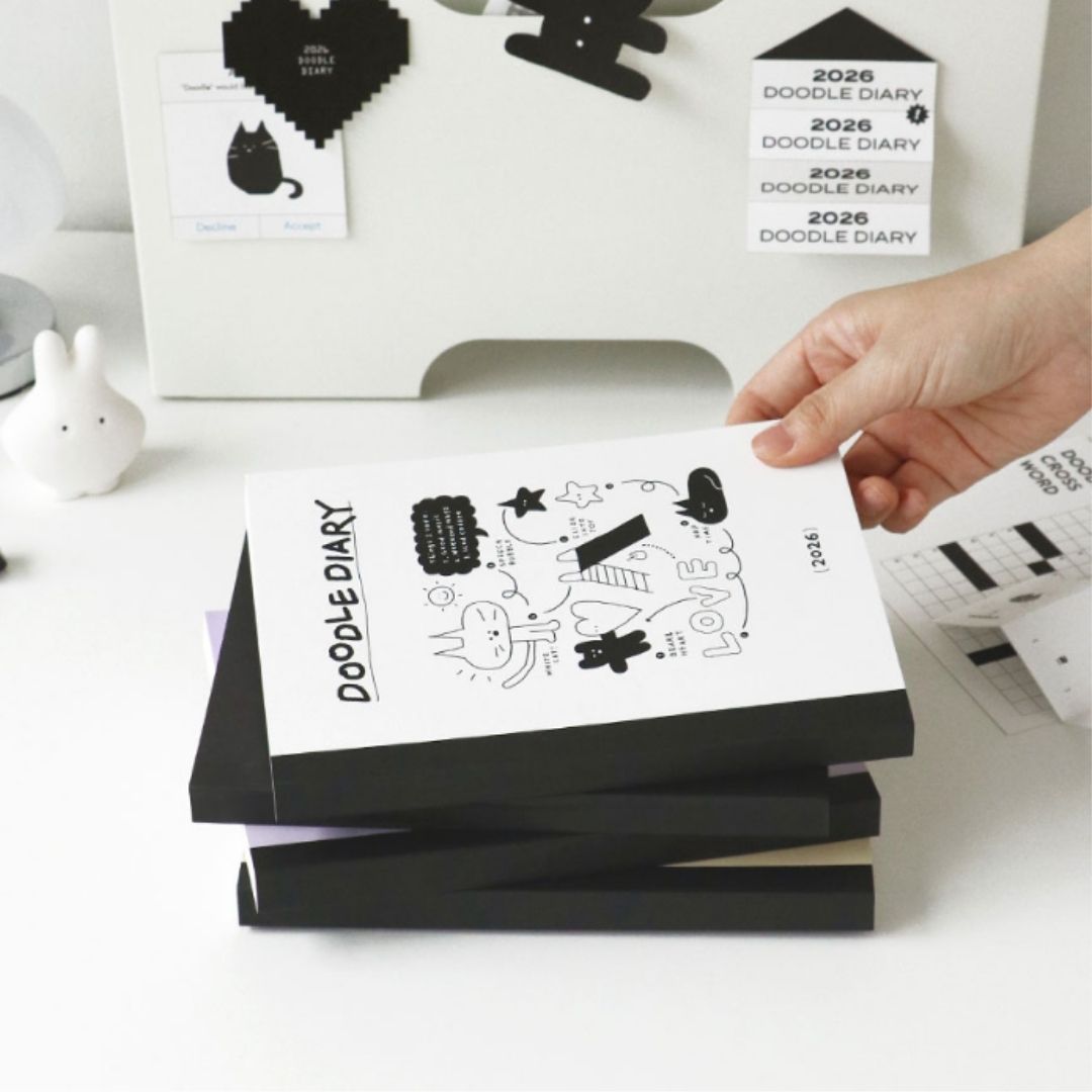 Iconic 2026 Doodle Diary - Semi A5 | Weekly Horizontal