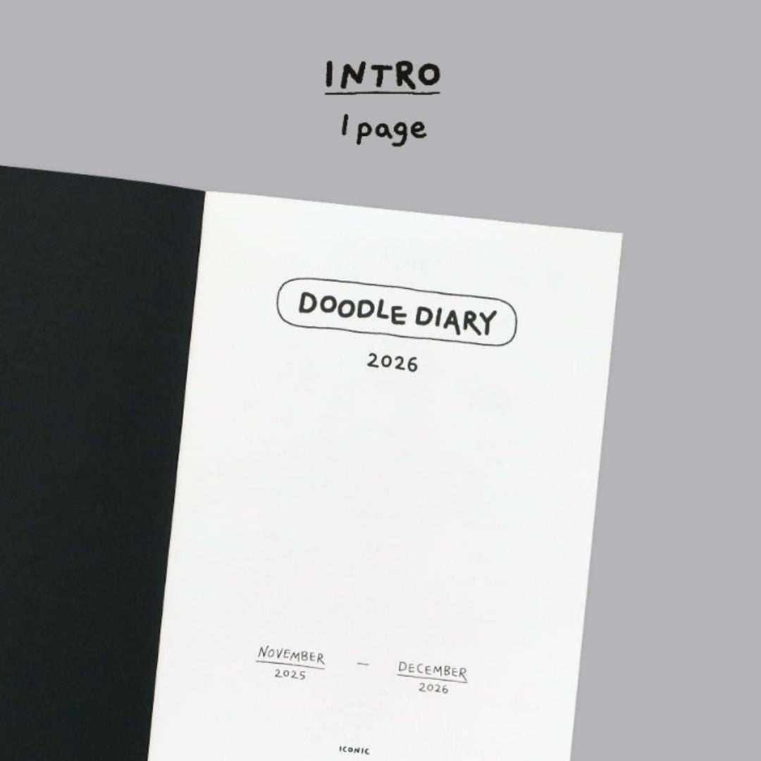 Iconic 2026 Doodle Diary - Semi A5 | Weekly Horizontal