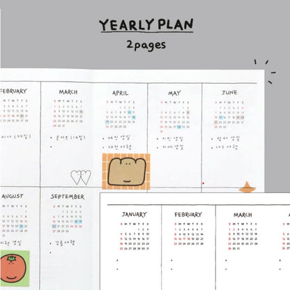 Iconic 2026 Doodle Diary - Semi A5 | Weekly Horizontal