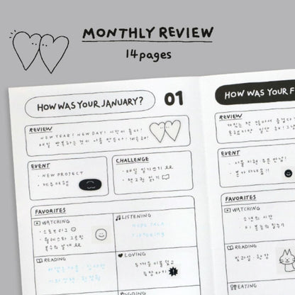Iconic 2026 Doodle Diary - Semi A5 | Weekly Horizontal