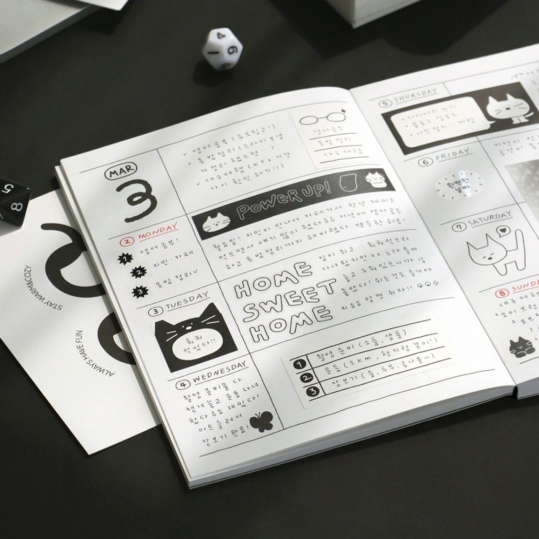Iconic 2026 Doodle Diary - Semi A5 | Weekly Horizontal