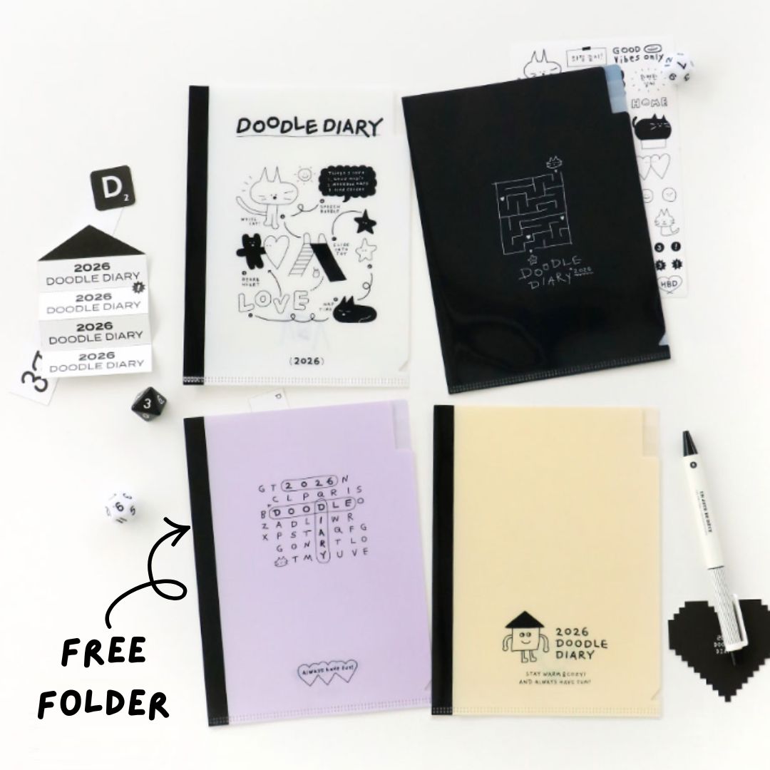 Iconic 2026 Doodle Diary - Semi A5 | Weekly Horizontal