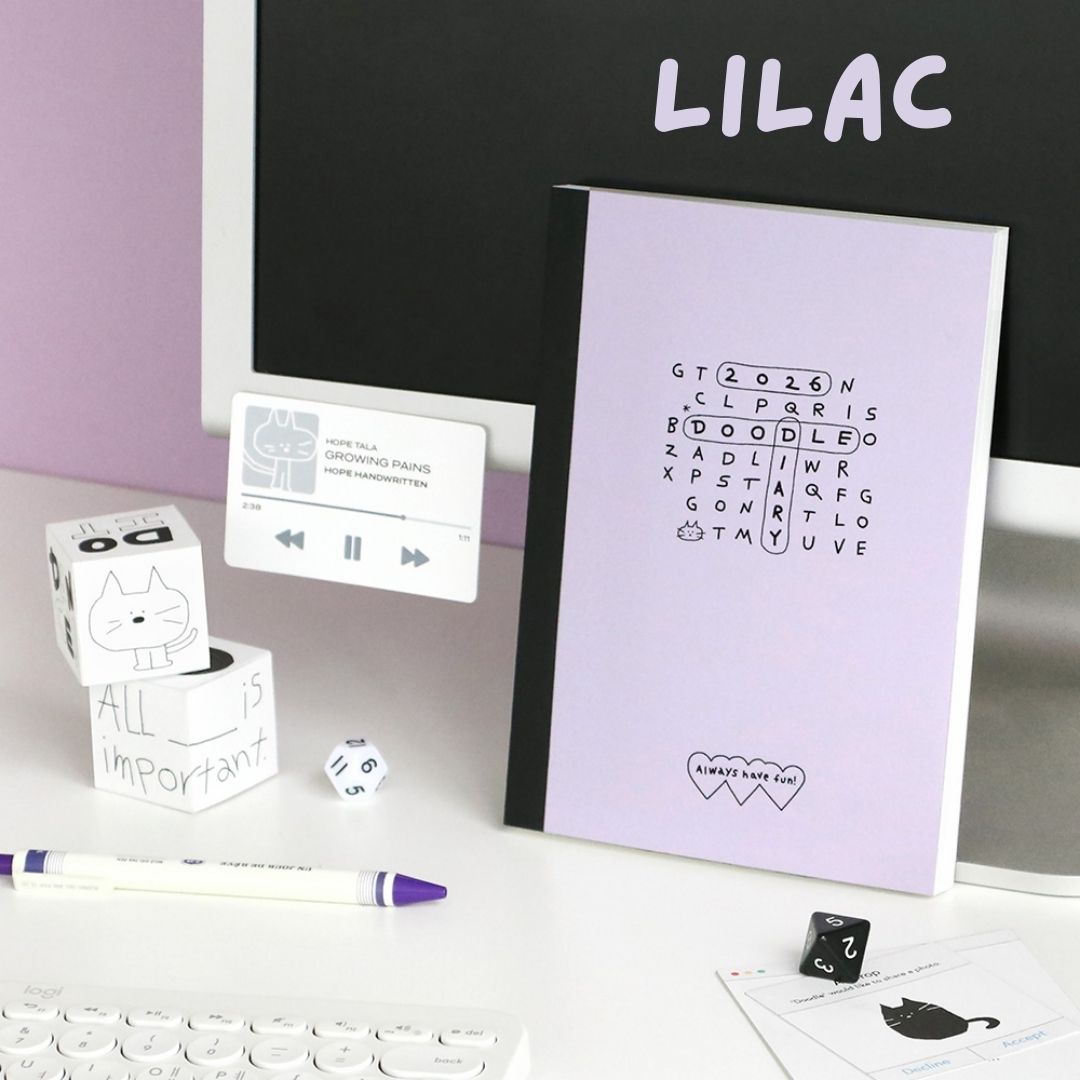 Iconic 2026 Doodle Diary - Semi A5 | Weekly Horizontal