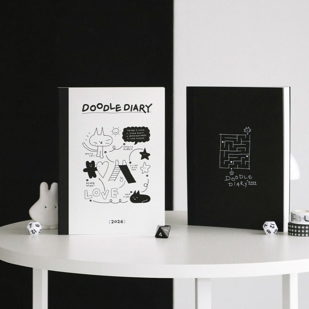 Iconic 2026 Doodle Diary - Semi A5 | Weekly Horizontal
