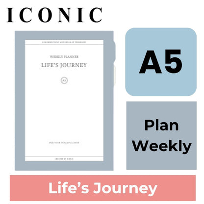 Iconic Life's Journey A5 Planner Refill