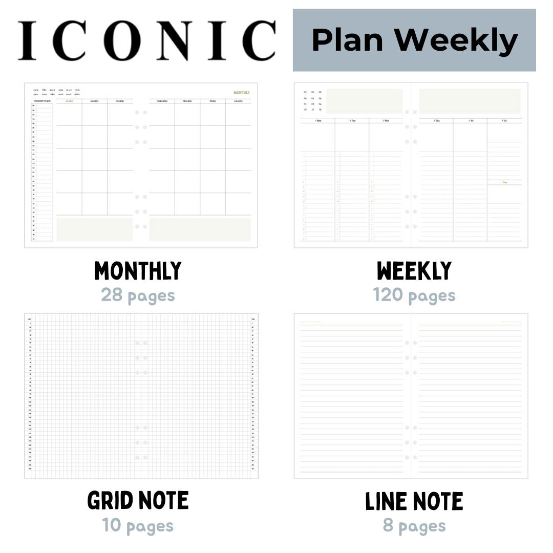 Iconic Life's Journey A5 Planner Refill