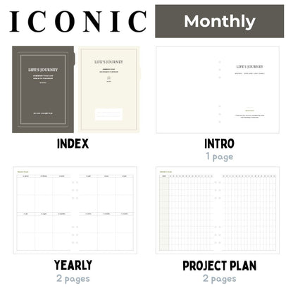 Iconic Life's Journey A5 Planner Refill