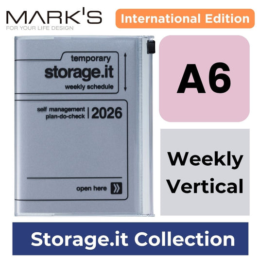 [International Edition] Mark's 2026 Planner Diary - A6 | Weekly Vertical | Storage.it