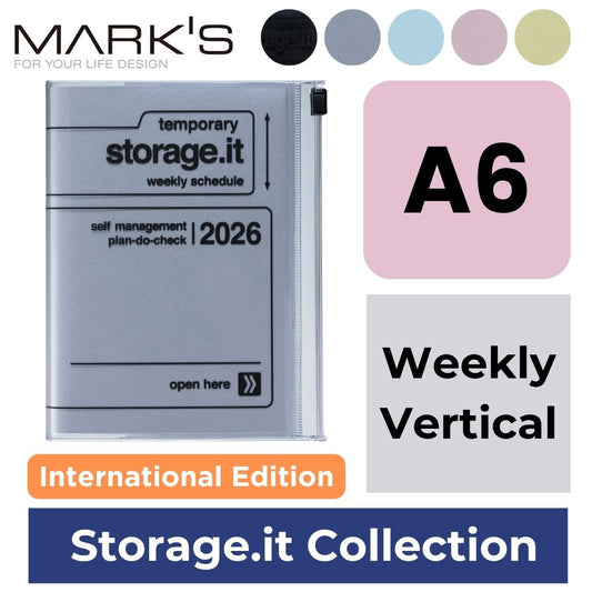 [International Edition] Mark's 2026 Planner Diary - A6 | Weekly Vertical | Storage.it