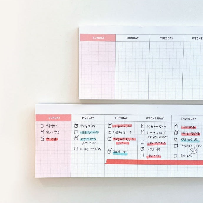 Jam Studio Weekly Desk Pad & Refills