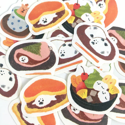 Furukawa Paper Works Sweets Animal Workshop Flake Seal - Japanese Sweets