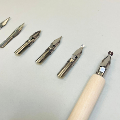 KA-KU Ink Mazeru Dip Pen 6-Nib Set
