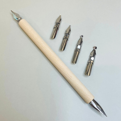 KA-KU Ink Mazeru Dip Pen 6-Nib Set