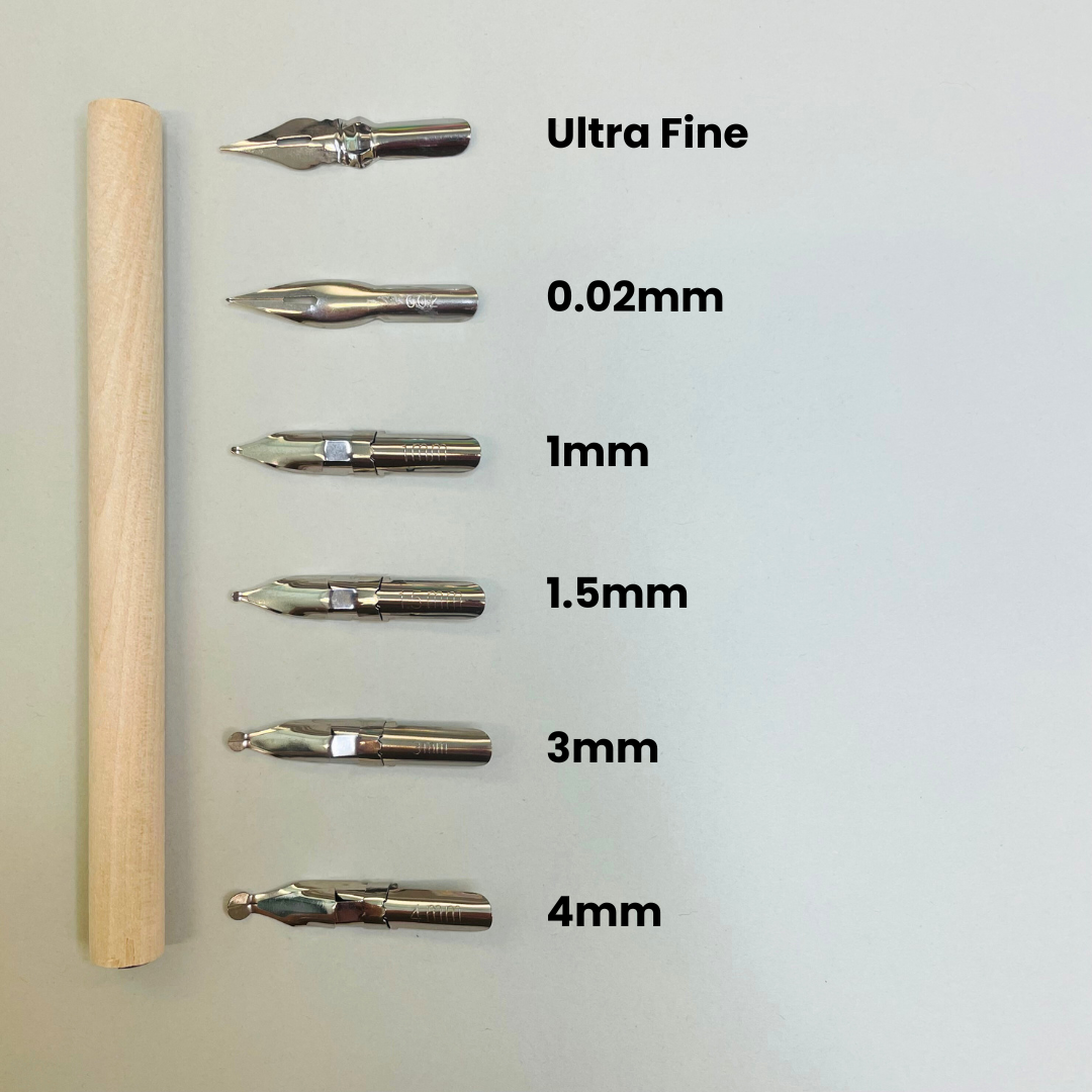KA-KU Ink Mazeru Dip Pen 6-Nib Set