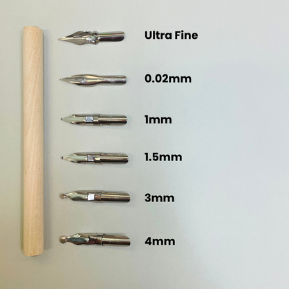 KA-KU Ink Mazeru Dip Pen 6-Nib Set