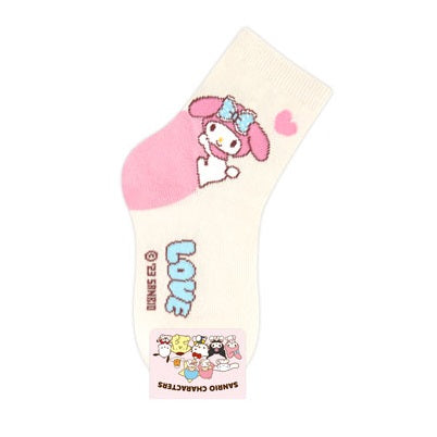 Kikiya Socks x Sanrio Children Big Heart Socks 200-220mm (Large)