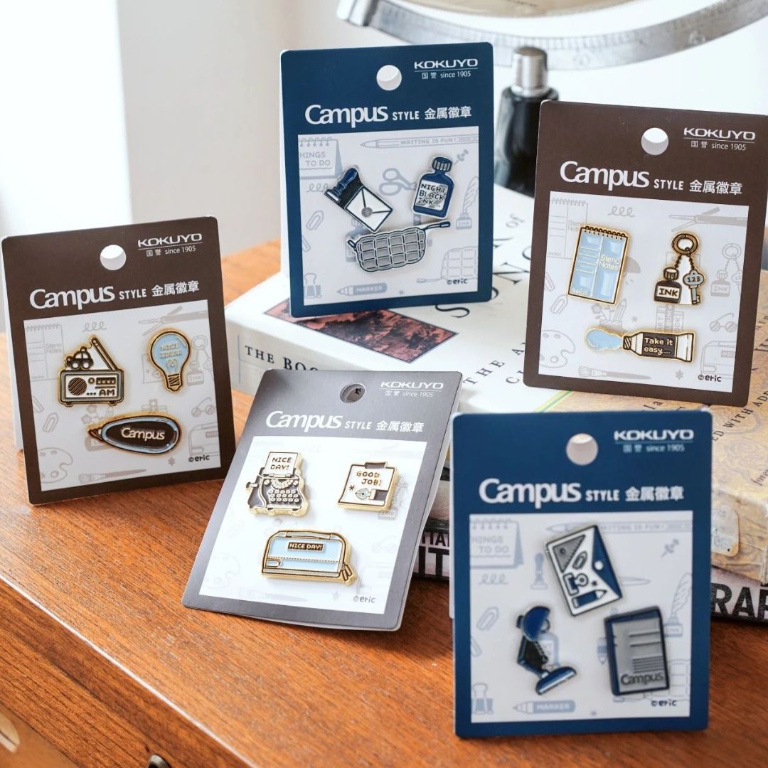 Kokuyo x Eric Campus Enamel Pins (Set of 3)