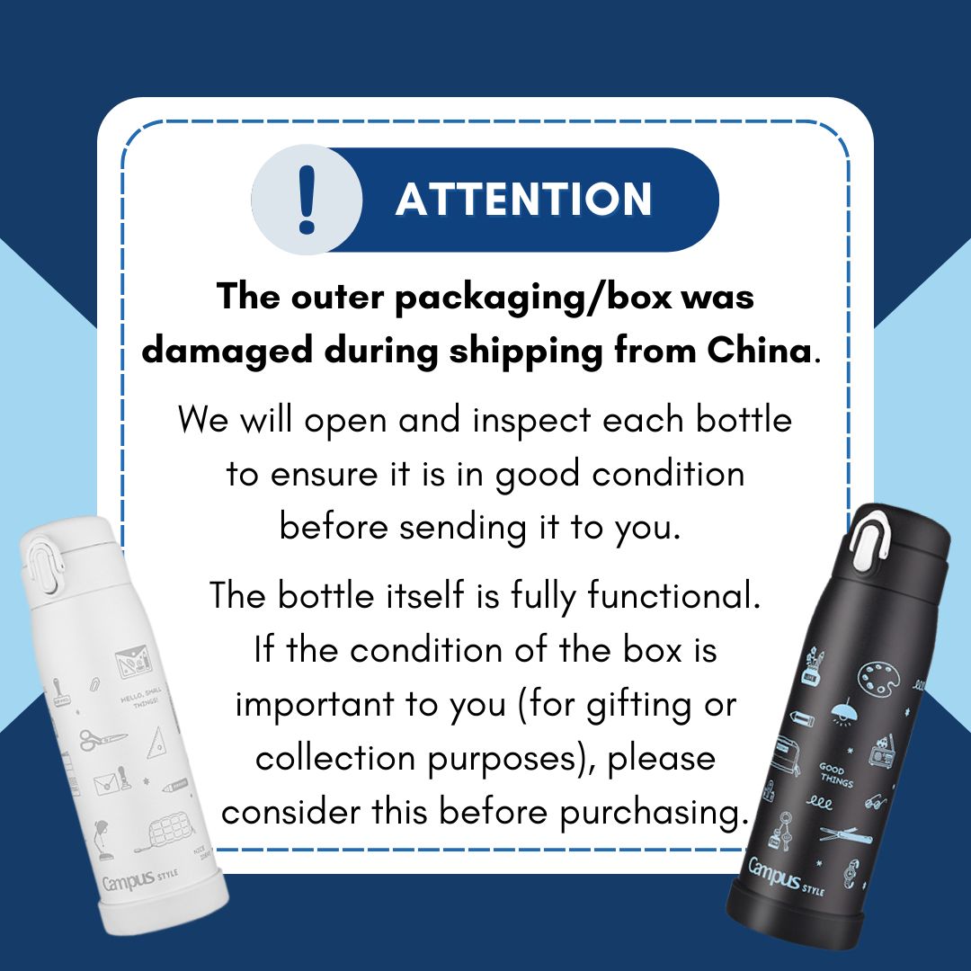 Kokuyo x Eric Campus Stainless Steel Water Bottles