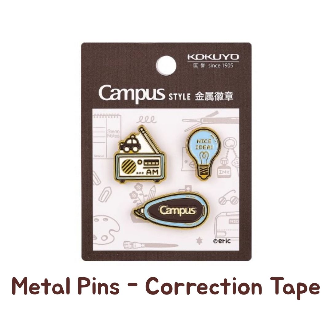 Kokuyo x Eric Campus Enamel Pins (Set of 3)