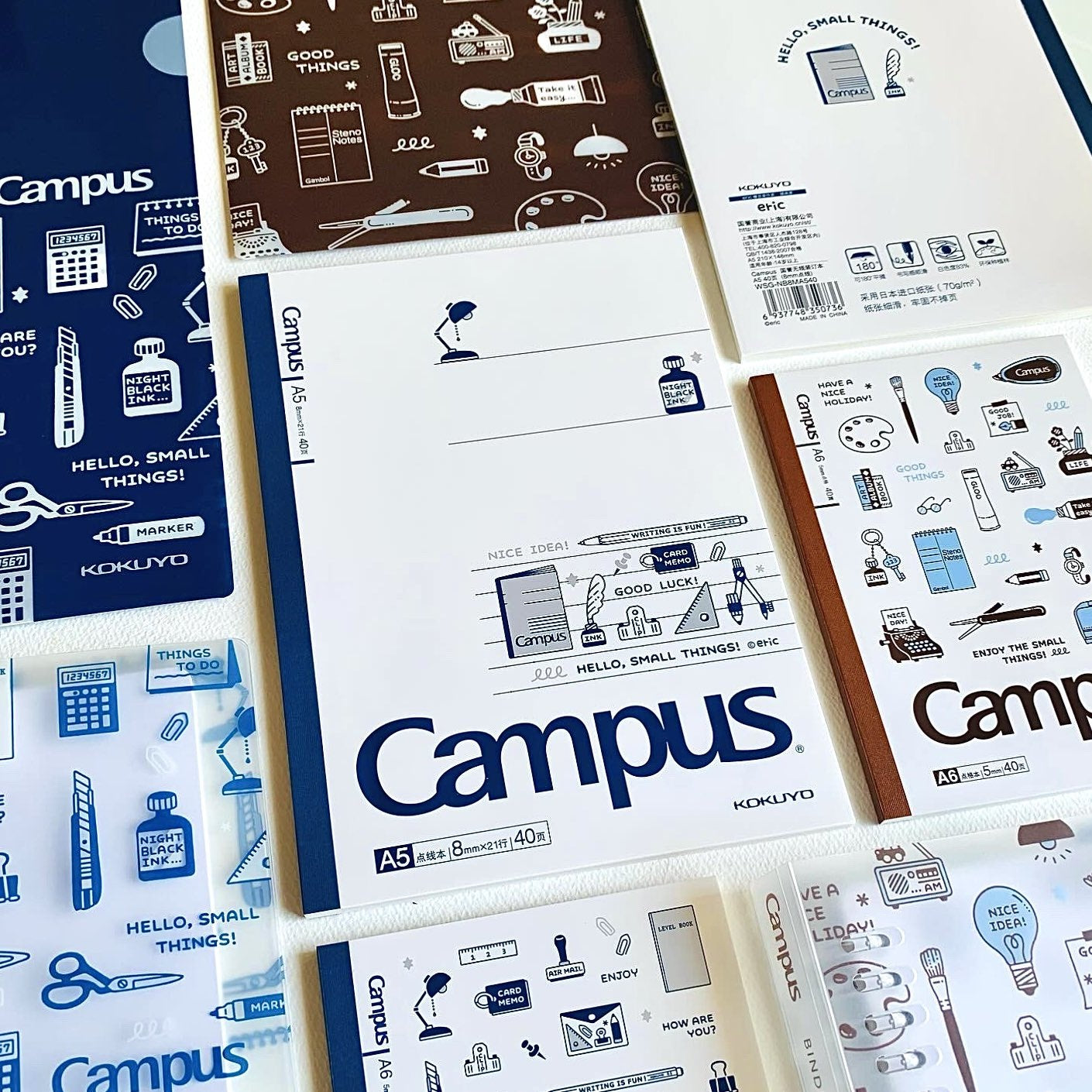 Kokuyo x Eric Campus Dot-Lined B5 Notebooks (Set of 4)
