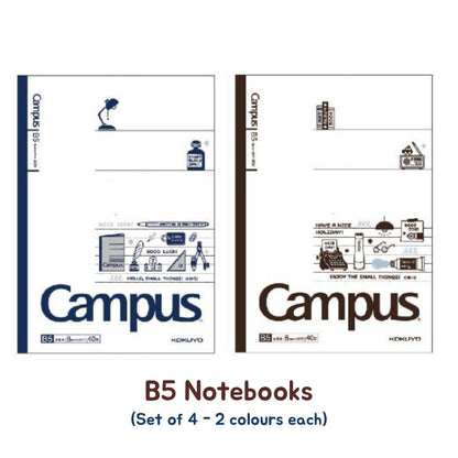 Kokuyo x Eric Campus Dot-Lined B5 Notebooks (Set of 4)