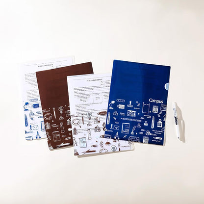 Kokuyo x Eric Campus A4 Folders (Set of 4)