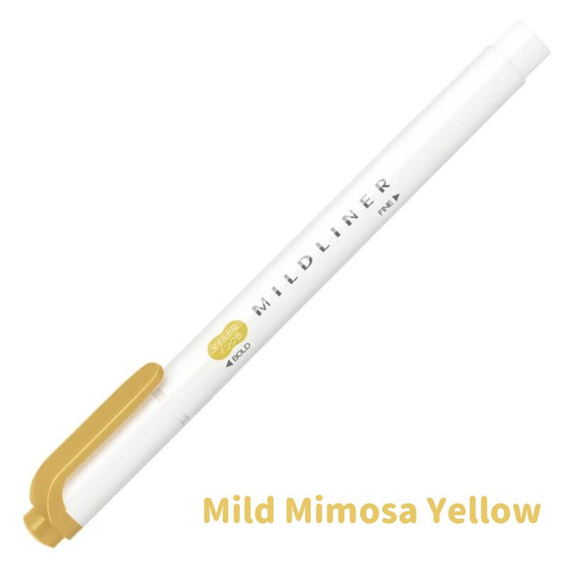 [2025 New Colours] Zebra MILDLINER Double Ended Highlighter - Calm & Mild | Individual Pens