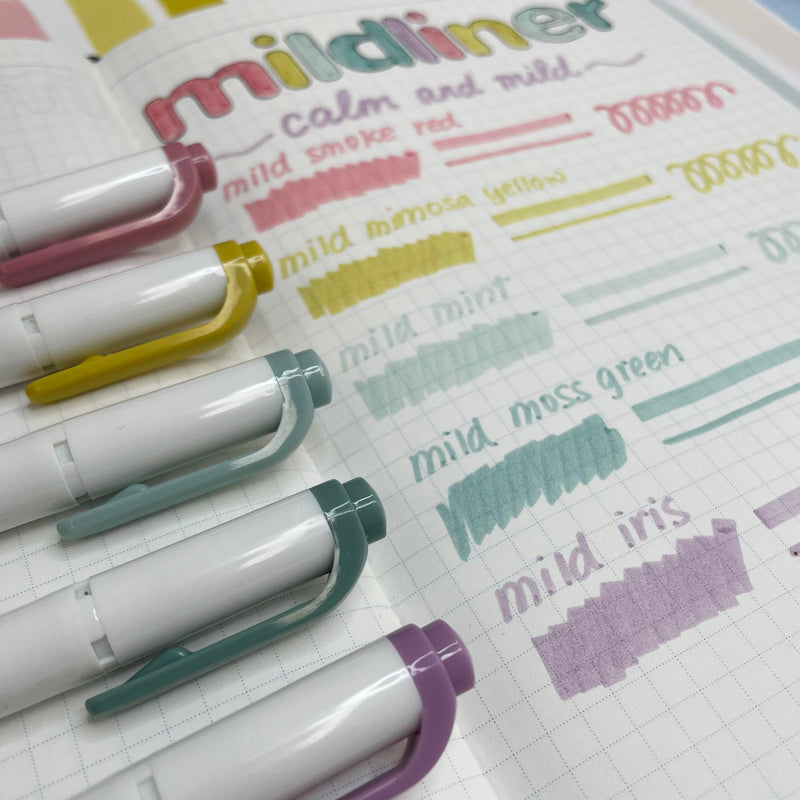 [2025 New Colours] Zebra MILDLINER Double Ended Highlighter Set -  Calm & Mild