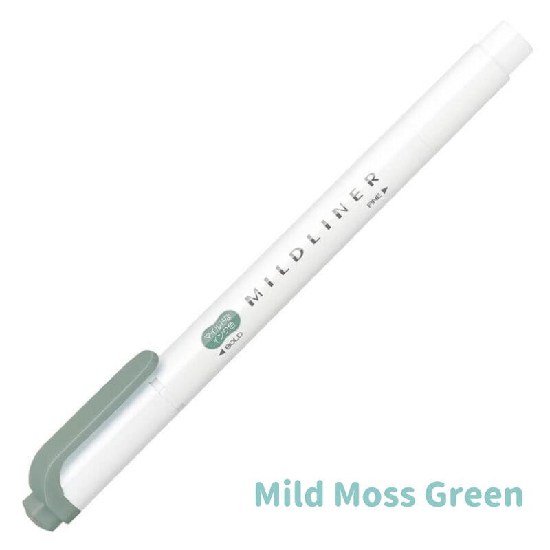 [2025 New Colours] Zebra MILDLINER Double Ended Highlighter - Calm & Mild | Individual Pens