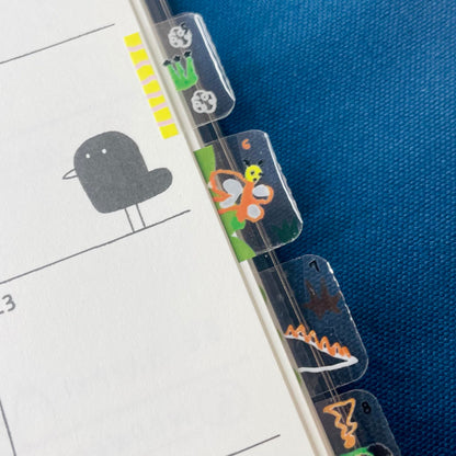 Macaron TOE Clear Monthly Index Stickers - Wonder Garden