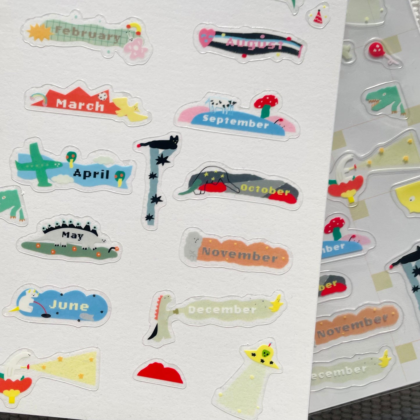 Macaron TOE Clear Monthly Stickers - I'll Stand By You