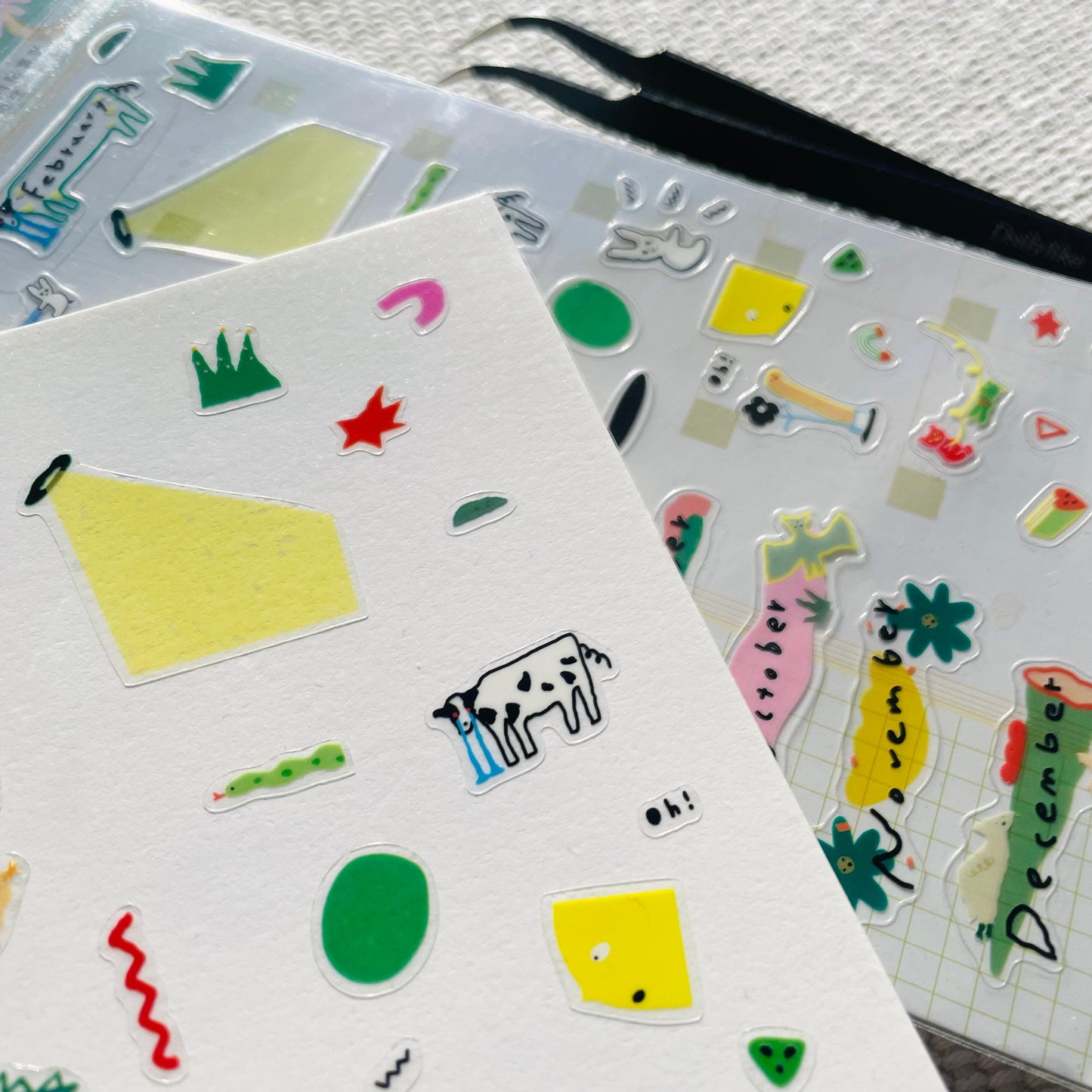 Macaron TOE Clear Monthly Stickers - Wonder Garden